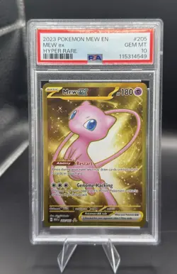 2023 POKEMON SV 151 - MEW EN #205/165 MEW EX HYPER RARE PSA 10 - Image 1