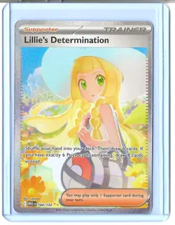 Pokemon Lillie’s Determination Mega Evolution 184/132 SIR ENGLISH NM/M - Image 1