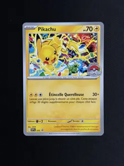 Pokemon TCG - Pikachu 225 - World Championships Stamped Promo - NM - French FR - Image 1