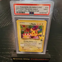 BIRTHDAY PIKACHU - HOLO - PSA 9 - 2021 POKEMON CELEBRATIONS CLASSIC COLLECT #24 - Image 1