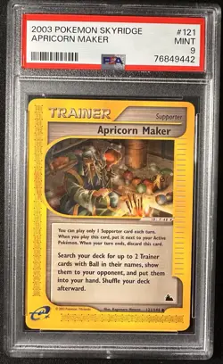 PSA 9 MINT Apricorn Maker 121/144 Skyridge (2003) Uncommon Pokemon E-Reader! - Image 1