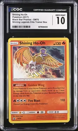 Pokemon English Shining Ho-Oh SM70 2017 Black Star Promos Sun & Moon - CGC 10 - Image 1