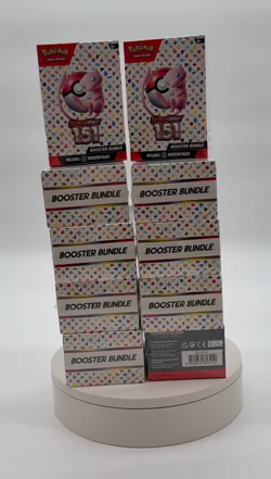 Lot of (10) Pokemon Scarlet & Violet 151 Booster Bundles w/ Display Case - Image 2