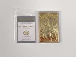 1999 CHARIZARD #06 Gold Bar Limited Edition Pokemon with Authenticity and Case - Image 1