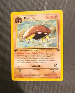 Pokemon Kabuto 1st Edition Fossil Set 50/62 Lightly Played FREE SHIPPING - Image 1
