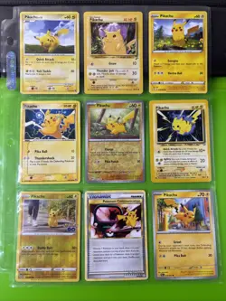 Pokemon Binder Collection Pikachu Cards WOTC EX Era Scarlet & Violet - Image 1