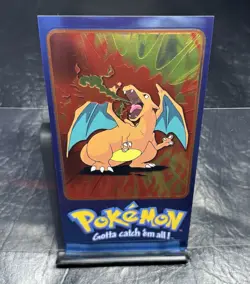 2000 TOPPS CHARIZARD 5 OF 5 SERIES 2 TV ANIMATION TIN TOPPER POKEMON CARD - Image 1