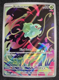 Bulbasaur 133/132 Mega Evolution Illustration Rare Gold Star Pokemon Card - Image 1