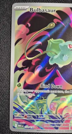 Bulbasaur 133/132 Mega Evolution Illustration Rare Gold Star Pokemon Card - Image 3