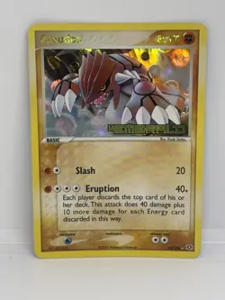 Groudon 14/106 EX Emerald Pokemon Card Reverse Holo / Stamped Foil Rare LP - Image 1