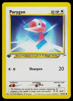 Pokemon Card - Porygon Neo Destiny 1st Edition 78/105 Common - Image 1