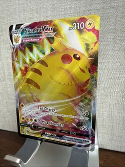 Pokemon Pikachu VMAX SWSH286 Black Star Promos Full Art Holo Trading Card 2023 - Image 3