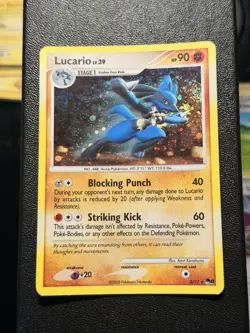 Lucario 2/17 Rare Holofoil POP Series 8 Pokemon Card 2008 MP - Image 1