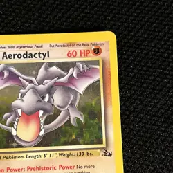 Aerodactyl Pokemon Card Holo WOTC 1/62 Fossil Set Rare Vintage 1999 Original - Image 3