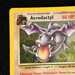 Aerodactyl Pokemon Card Holo WOTC 1/62 Fossil Set Rare Vintage 1999 Original - Image 4