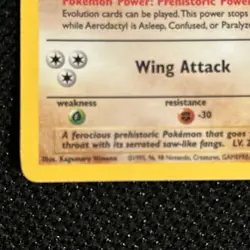 Aerodactyl Pokemon Card Holo WOTC 1/62 Fossil Set Rare Vintage 1999 Original - Image 5