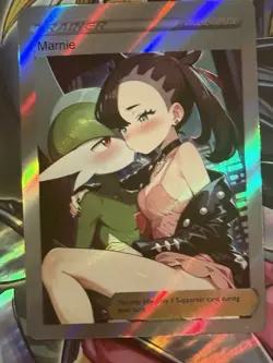 Pokemon Marnie Anime Waifu Custom DIY Trainer Art Sexy Pokemon card - Image 1