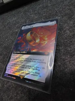 The One Ring Surge Foil Extended Art Playtest Stand In Proxy Card - Image 1