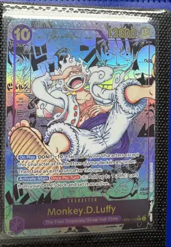 Monkey D Luffy Gear 5 Manga OP-05 Proxy Card - High Quality Texture - English - Image 1