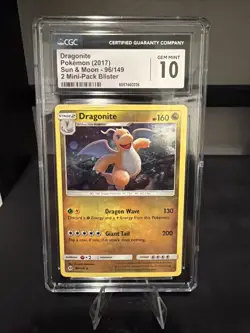 Pokemon Card TCG - Dragonite 96/149 Cosmos Holo Exclusive Sun & Moon Gem Mint 10 - Image 1