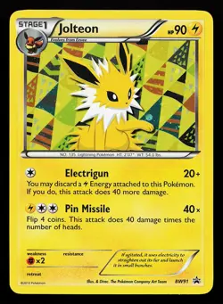 Jolteon BW91 Holo Black & White Promo Pokemon Card - Image 1