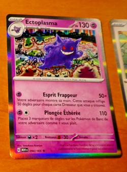 POKEMON CARD HOLO CARTE ECTOPLASMA 094/165 FR NM MEW 2023 - Image 1