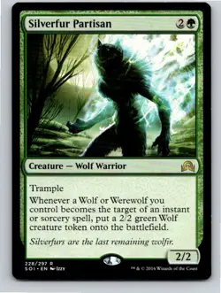 Magic the Gathering Silverfur Partisan Shadows over Innistrad MTG Free Shipping! - Image 1