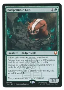 1x MTG Badgermole Cub - Avatar Mythic! NM Mint! Ships Fast! - Image 1