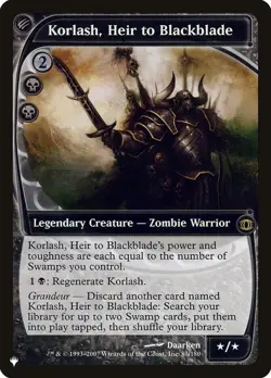 MTG Korlash, Heir to Blackblade Future Sight Regular NM - Image 1