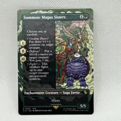 MTG - Summon: Magus Sisters (Borderless) Commander: Final Fantasy Regular NM - Image 1