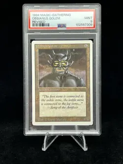 OBSIANUS GOLEM Revised Edition 1994 Magic The Gathering (MTG) TCG PSA 9 ??MINT?? - Image 1