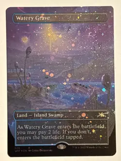 Watery Grave - Borderless Galaxy FOIL - Unfinity - NM MTG - Image 1