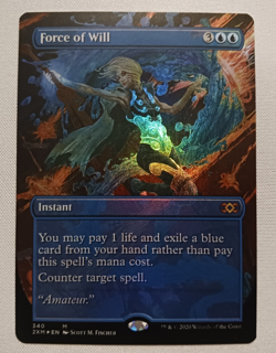 Force of Will (Foil) (Borderless) - Double Masters - LP - Magic the Gathering - Image 1