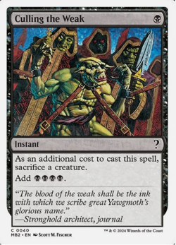 Culling the Weak (White Border) - Mystery Booster 2 - C - #40 - NM - Image 1