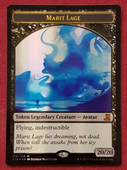 Magic The Gathering FROM THE VAULT LORE FOIL MARIT LAGE token card MTG FTV - Image 1
