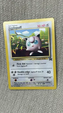 Vintage Original Black Star Promo Pokemon Tcg Wotc 7 Jigglypuff - Image 1