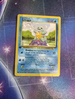 (VP) Pokemon TCG Squirtle SCHIGGY Base Set 63/102 Regular 1st Ed GERMAN LP - Image 1