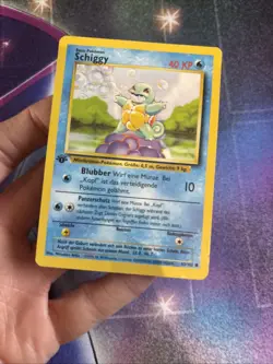 (VP) Pokemon TCG Squirtle SCHIGGY Base Set 63/102 Regular 1st Ed GERMAN LP - Image 2