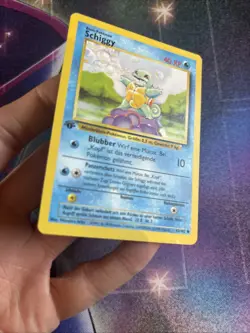 (VP) Pokemon TCG Squirtle SCHIGGY Base Set 63/102 Regular 1st Ed GERMAN LP - Image 3