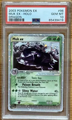 2003 Pokemon Ex Dragon Muk Ex Holo #96 PSA 10 GEM MINT - Image 1
