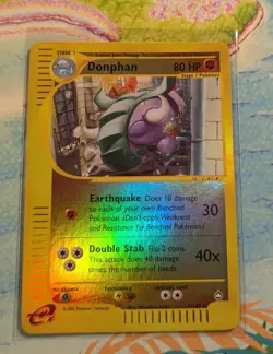 Vintage! Donphan - Pokemon TCG Aquapolis 7/147 - Reverse Holo Rare - NM+ - Image 1