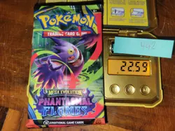 22.59g (Heavy for Lot) Phantasmal Flames Pokemon Booster Pack - Sealed #442 - Image 1