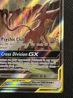 Espeon & Deoxys GX SM240 Pokemon Black Star Promo Full Art Holo Near Mint 2020 - Image 4