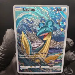 Pokemon Lapras Pocket TCG Custom Made Fan Art Holo With Texture - Image 1