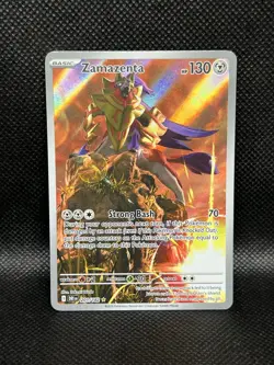 Zamazenta 201/182 IR Destined Rivals Sv10 ILLUSTRATION RARE HOLO Pokemon English - Image 1