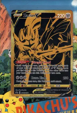 Pokemon TCG Zacian V SWSH076 SWSH: Sword & Shield Promo LP - Image 1