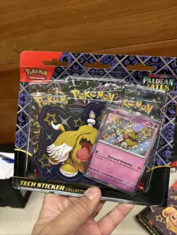 LOT 4 Pokemon TCG Paldean Fates Tech Sticker Collection Blister Pack Set 12Packs - Image 4