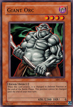 Giant Orc MFC-012 Unlimited Common Moderate Play Yu-Gi-Oh! DNA GAMES - Image 1