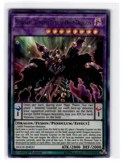 Yu-Gi-Oh 1st edition Starving Venemy Lethal Dose Dragon Ultra Rare #DUOV-EN037 - Image 1