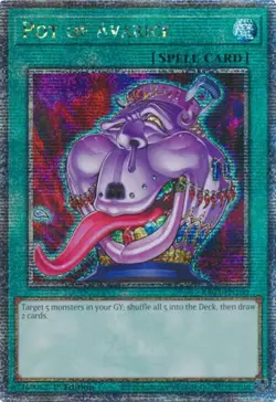 Yugioh! Pot of Avarice - RA03-EN160 - Quarter Century Secret Rare - 1st Edition - Image 1
